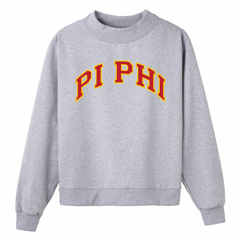 Crimson and Gold Campus Colors Sorority Mock Neck