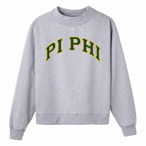 Green and Yellow Campus Colors Sorority Mock Neck