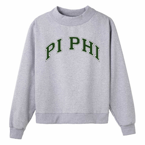 Green Campus Colors Sorority Mock Neck