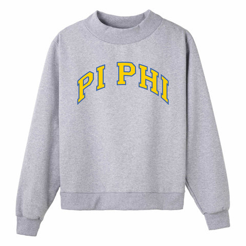 Light Blue and Gold Campus Colors Sorority Mock Neck