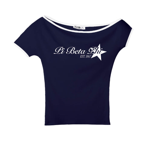 Written in the Stars Navy Sorority Marina Top