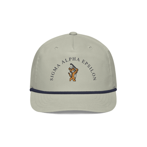 Tiger Golf Rope Hat-Sigma Alpha Epsilon-cream, tan