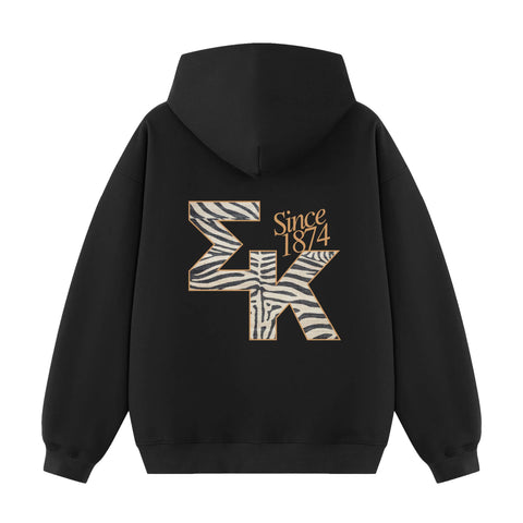 Midnight Stripes Printed Sorority Hoodie