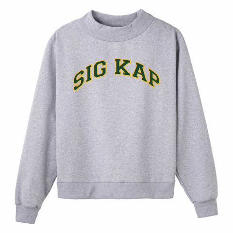 Green and Yellow Campus Colors Sorority Mock Neck
