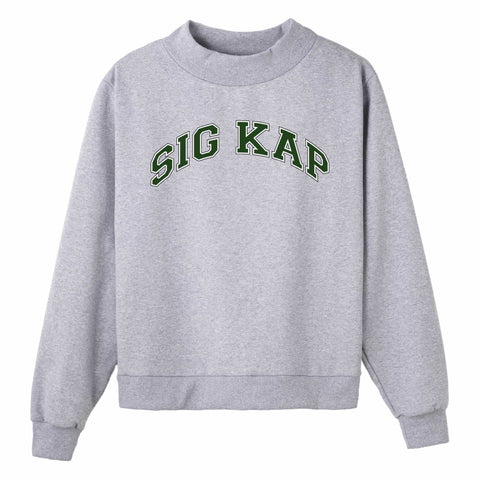 Green Campus Colors Sorority Mock Neck