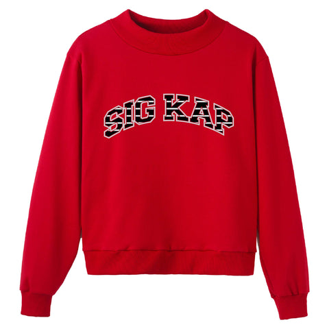 Red Up Sorority Mock Neck