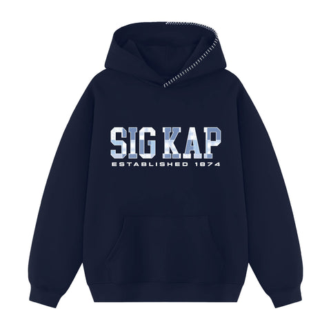 Pieced Together Hood Stitch Sorority Hoodie