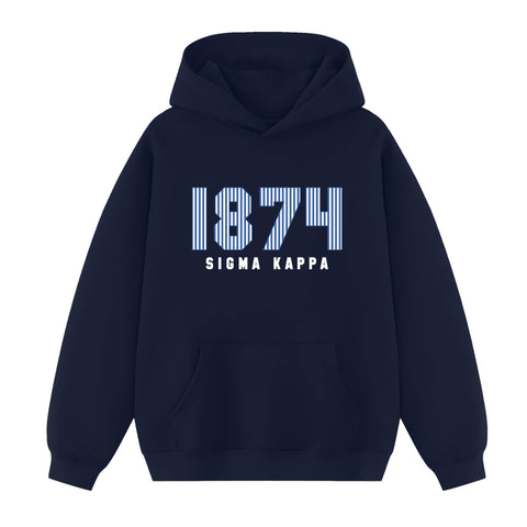 Pinstripe Year Sorority Hoodie