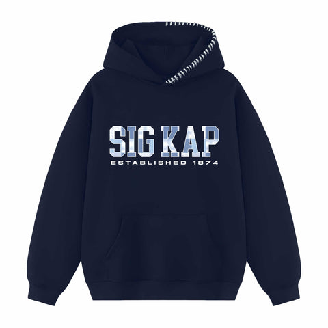 Pieced Together Hood Stitch Sorority Hoodie