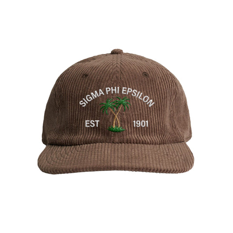 Desert Island Embroidered Fraternity Corduroy Cap