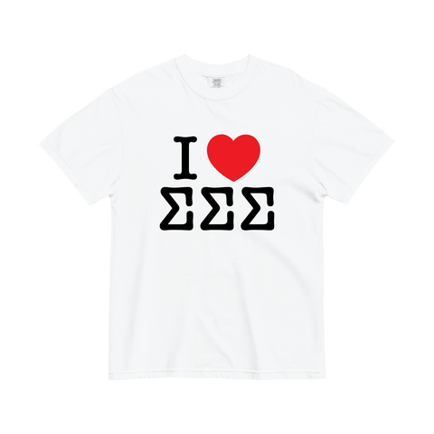 I Heart Tee-Sigma Sigma Sigma-Small-white