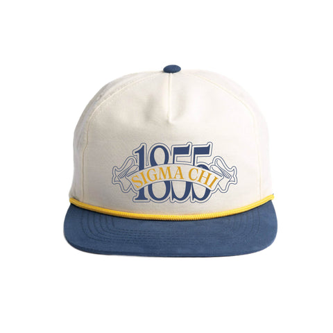 Blue Ribbon Embroidered Fraternity Rope Hat (Bulk Order)