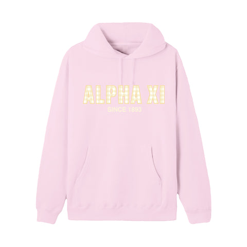 Sunshine Gingham Printed Sorority Hoodie