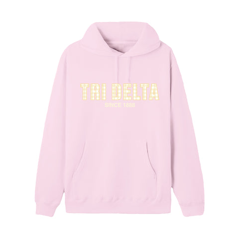 Sunshine Gingham Printed Sorority Hoodie