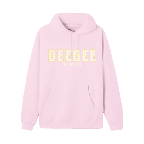 Sunshine Gingham Printed Sorority Hoodie