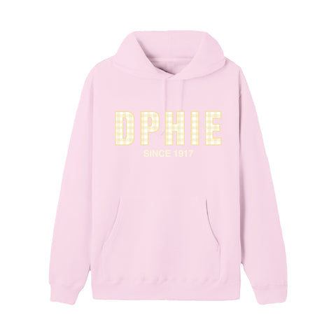 Sunshine Gingham Printed Sorority Hoodie