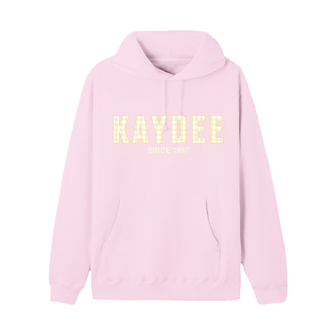 Sunshine Gingham Printed Sorority Hoodie