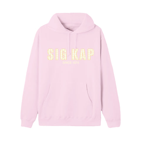 Sunshine Gingham Printed Sorority Hoodie