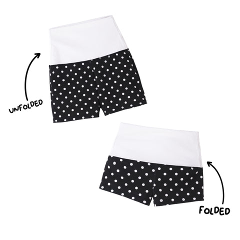 Polka Dot Set Sorority Foldover Shorts