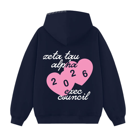 Love From Exec Hood Stitch Sorority Hoodie