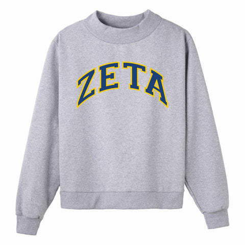 Navy and Gold Campus Colors Sorority Mock Neck