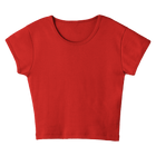 Venice Tee, cropped fitted cap sleeve baby tee in Cherry Whisper color