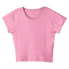 Venice Tee, cropped fitted cap sleeve baby tee in Dream House color