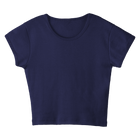 Venice Tee, cropped fitted cap sleeve baby tee in Midnight Chic color