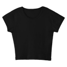 Venice Tee, cropped fitted cap sleeve baby tee in Onyx Black color