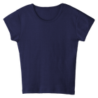 Venice Tee, full-length fitted cap sleeve baby tee in Midnight Chic color