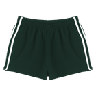 Thalia Shorts, custom mid-rise fleece sweat shorts with white side stripes, in Camp Cutie color
