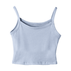Hermosa Tank, custom cropped spaghetti strap tank top in Healing Angelite color