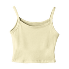 Hermosa Tank, custom cropped spaghetti strap tank top in Sandy Chic color