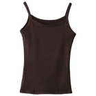 Hermosa Tank, custom full-length spaghetti strap tank top in Latte Love color