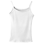 Hermosa Tank, custom full-length spaghetti strap tank top in Opal White color