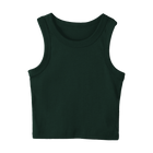 Malibu Tank, custom cropped fitted tank top with wide straps in Camp Cutie color