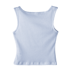Santa Cruz Tank, custom cropped fitted tank top with boat neck in Healing Angelite color