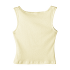 Santa Cruz Tank, custom cropped fitted tank top with boat neck in Sandy Chic color