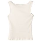 Santa Cruz Tank, custom full-length fitted tank top with boat neck in Oat Milk Please color
