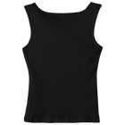 Santa Cruz Tank, custom full-length fitted tank top with boat neck in Onyx Black color