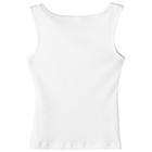 Santa Cruz Tank, custom full-length fitted tank top with boat neck in Opal White color