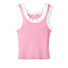 Victoria Tank, custom cropped lace tank top in dream house color