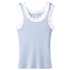 Victoria Tank, custom full-length lace tank top in healing angelite color