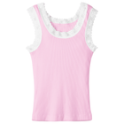 Victoria Tank, custom full-length lace tank top in bb blush color 