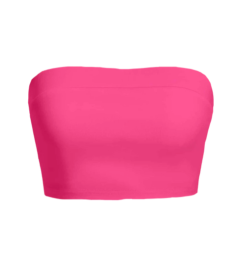 Crescent Tube Top, custom cropped strapless tube top in Pinki Minaj color